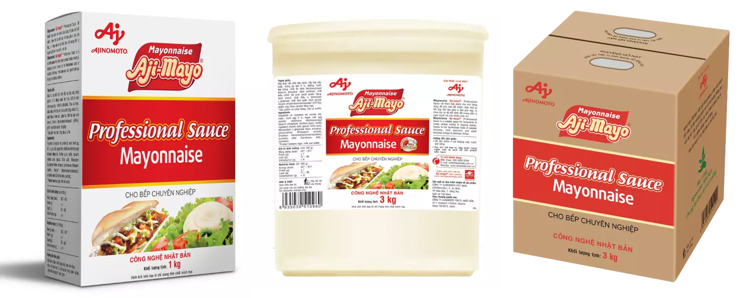 Xốt Mayonnaise Aji-mayo® dành cho bếp chuyên nghiệp.