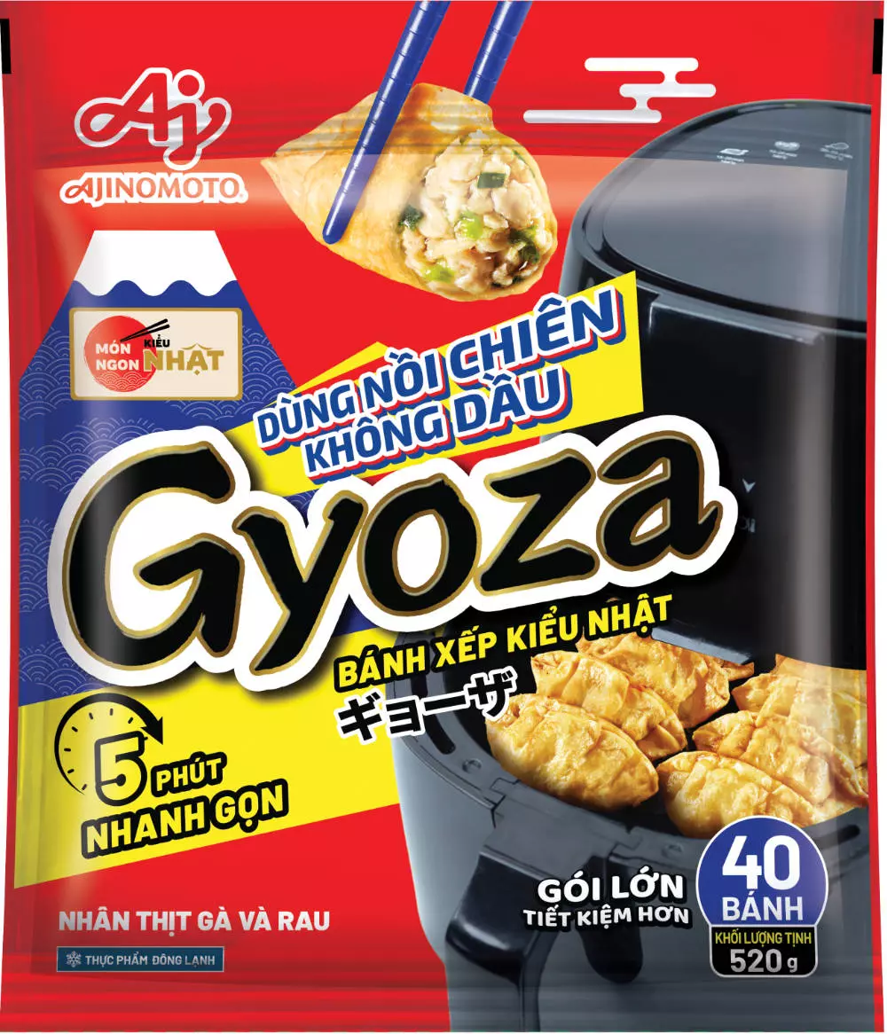 Bánh xếp kiểu Nhật Gyoza dùng nồi chiên không dầu nhân thịt Gà và Rau